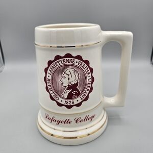 Lafayette College Mug Beer Stein Pennsylvania Rare Large Cup Vtg Collegiate 1826